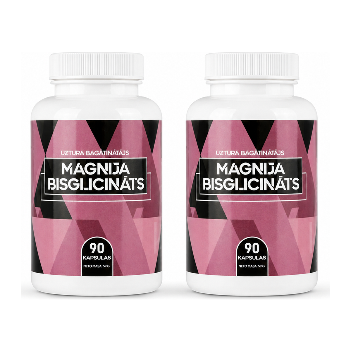 Magnija bisglicināts, 2 x 90 kapsulas