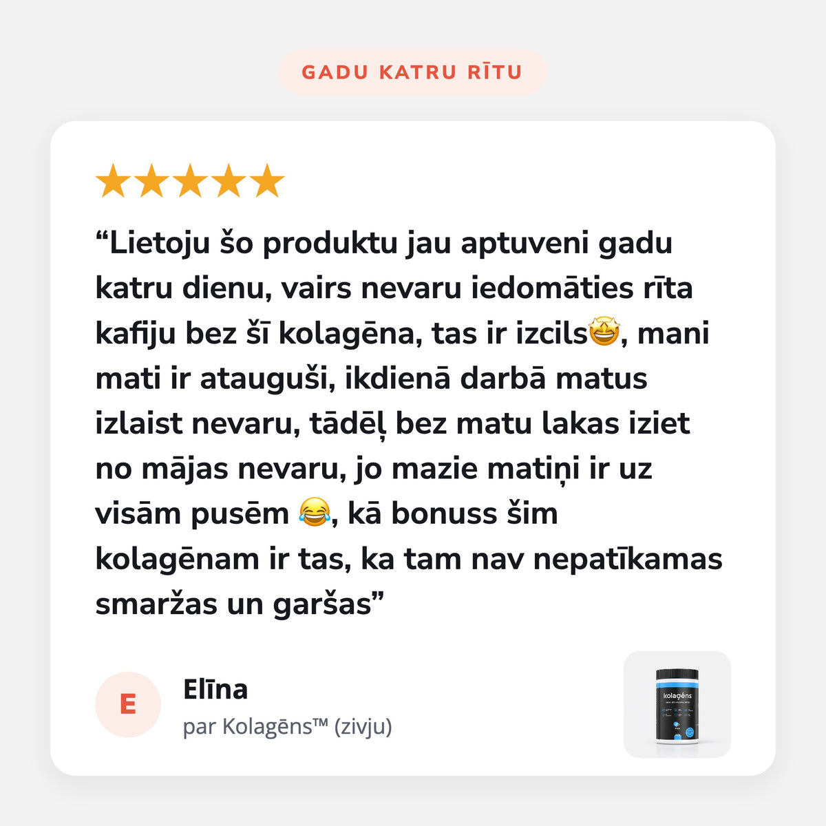Klientes atsauksme par zivju kolagēnu: mati ataug