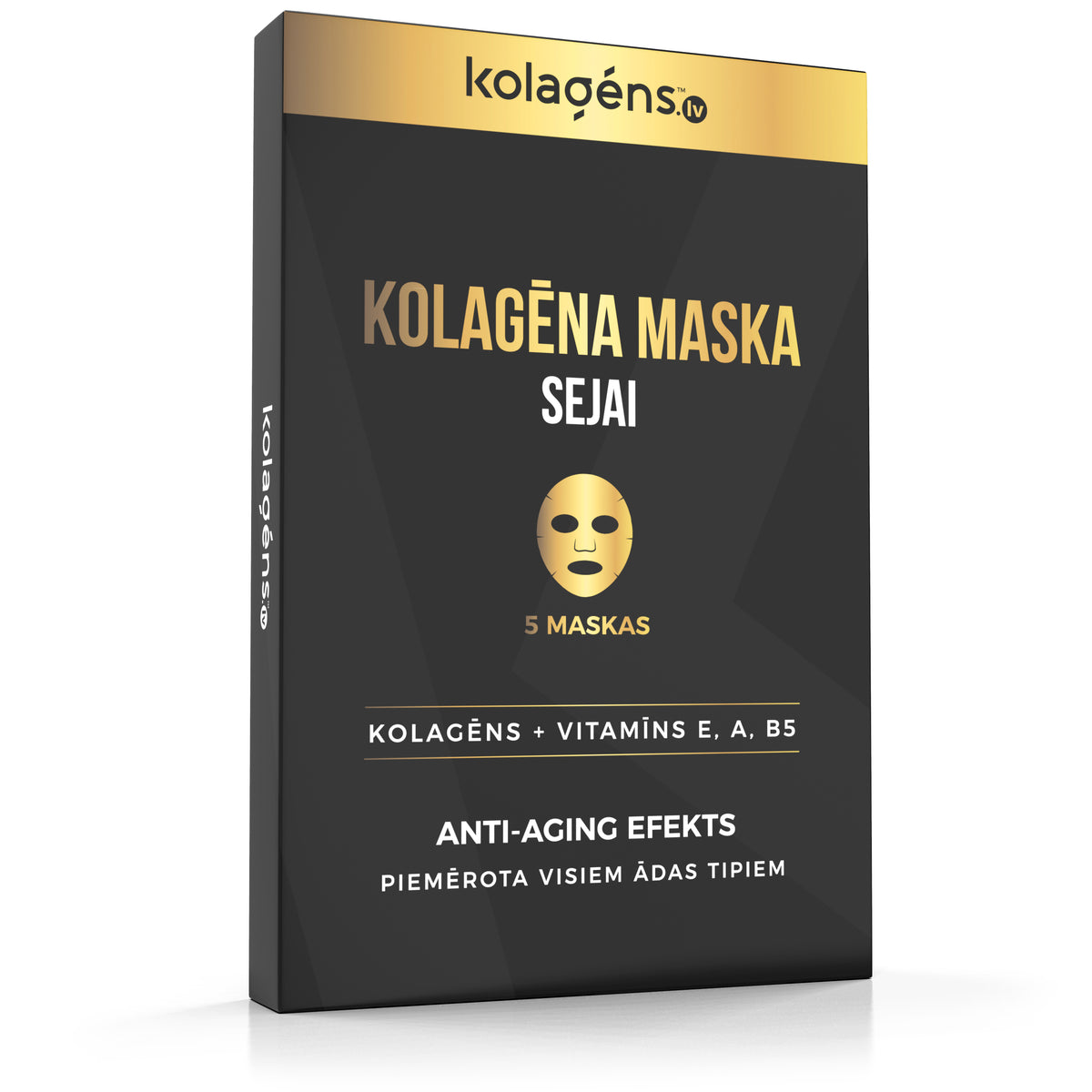 Kolagēna maska sejai, 5 masku kaste